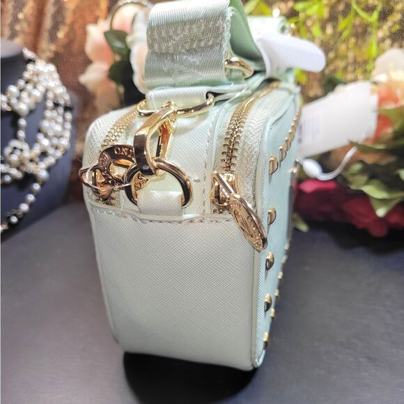 NWT Valentino Orlandi Mint Green Double Zip Camera Bag - Picture 8 of 16